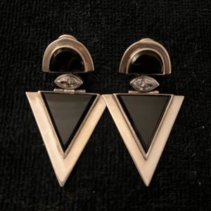 Sterling Silver Triangle Drop Earrings